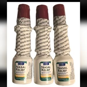 3 Pack , , Family Care Nasal Relief Pump Mist Spray - 0.5oz  Exp.9/2027